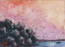 Aceo Original Watercolor Painting  