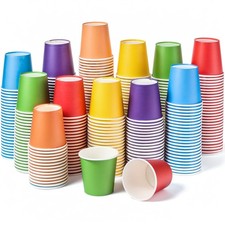 Sawysine 300 Pcs 5 oz Colored Paper Cups Summer Classic Style picture