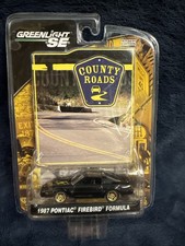 Greenlight 1987 Pontiac Firebird Formula Black 1:64 2010 County Roads Series 4 picture