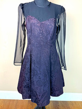 Vintage Niki Originals goth whimsigoth Jacquard dress picture