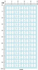 White Different Scale Size 0-9 Numbers Model Kit Water Slide Decal picture
