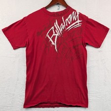 VTG Billabong T-Shirt Men's M Red Distressed Script Surf Skate Streetwear Y2K picture