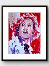 Original Signed 11x14 Young Frankenstein Painting Gene Wilder Acrylic Paper  584 picture