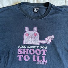 RARE Vintage Gorillaz Pink Rabbit Says Shoot To Ill T-Shirt Phase 1 picture