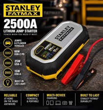 STANLEY FATMAX LJ25F 2500A Peak Lithium Car Jump Starter USB-C PD Power Bank NEW picture