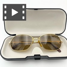 Vintage 1989s Cartier 56-17-135 Maillon Panthere sunglasses original brown japan picture