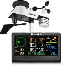 Sainlogic Weather Station Wireless 8-IN-1 Indoor Outdoor Color LCD Display picture