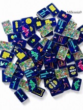 Premium American Mahjong Set 160pcs Rainbow Confetti Acrylic Game Tiles Free Bag picture