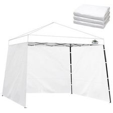 FLAGLY Slant Leg Canopy Sidewall - 3 Pack 300D Waterproof 8x10ft, White picture