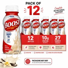 BOOST Original Nutritional Drink Protein Shakes Very Vanilla 8 fl oz 12 Pack picture