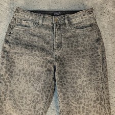 NYDJ Jeans Womens 8 Gray Floral Marilyn Straight Lift Tuck High Rise Shaping picture