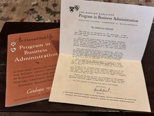 Harvard and Radcliffe Catalogue 1957 Program in Business Administration  First C picture