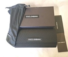 NEW DOLCE & GABBANA EMPTY BLACK CASE + BOX + POUCH, Fits sunglasses eyeglass picture