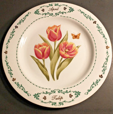 Domestications Flower of the Month 10.625'' Dinner Plate  April Tulip picture