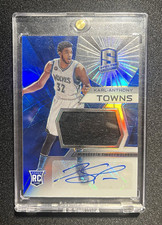 2015-16 Panini Spectra Karl-Anthony Towns Rookie Jersey Auto Prizms #101 picture