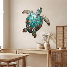 Sea Turtle Metal Wall Art, Coastal Ocean Decor, Beach House Wall Art picture