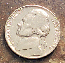 1958 Jefferson Nickel - Pulled from OBW Roll picture