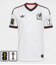 Mexico 2026 World Cup Away Jersey Adidas White Fan Edition w/ 2 Patches picture