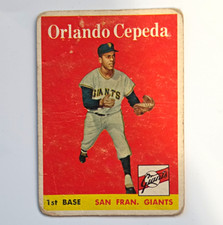 Topps 1958 #343 Orlando Cepeda Rookie Baseball Card San Francisco Giants picture