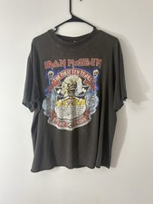 Vintage 1990 CCI Tag Iron Maiden Shirt Mens L First Ten Years Decennium Thrashed picture