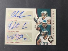2018 Limited Partnership Chris Long Fletcher Cox Michael Bennett Triple Auto /5 picture