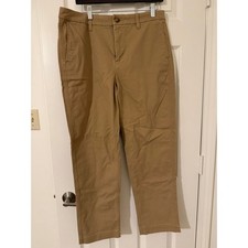 NWT J.Crew High-Rise Girlfriend Chino Pants Camel Tan AD156 Size 12 NWT picture