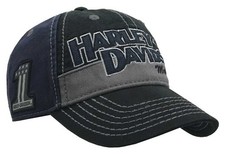 Harley-Davidson Men's Chain Stitch Curved Adjustable Colorblocked Baseball Cap picture