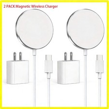 2 PACK Magnetic Wireless Charger Pad For Magsafe iPhone 16 15 14 13 12 X Pro Max picture
