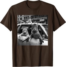 Funny Gangster Cats Street Design Funny Gangster Cat Unisex T-Shirt picture