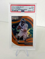 Panini Select 2020 Jalen Hurts Field Level #350 Orange Prizm Die-Cut RC PSA 10🔥 picture