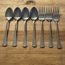 Oneida WYNDHAM Stainless 1881 Rogers Glossy Teaspoons And Salad Forks Set Of 7 picture