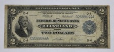 1918 $2 “BATTLESHIP” Federal Reserve Note Cleveland FR.759 ‼️SOLID FINE NOTE‼️ picture