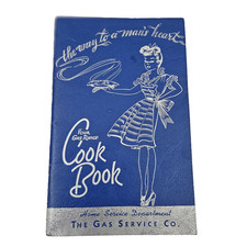 Vintage 1949 The Way To a Mans Heart Gas Range Cookbook 96 page Booklet Graphics picture