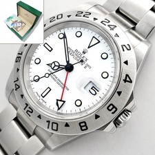 2006 Unpolished Rolex Explorer II Polar White Steel 40mm Watch 16570 Box/Papers picture
