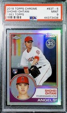 2018 TOPPS CHROME REFRACTOR 1983 VARIATION #83T-6 SHOHEI OHTANI ROOKIE PSA 9 🔥 picture