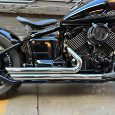 For Yamaha Dragstar 650 400 V star 650 XVS650 Shortshots Staggered Exhaust Pipes picture