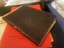 Vintage Glory to The Blood of Jesus 5x3.5” Leather Pocket Prayer Book picture