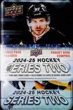 2024-25 NHL UPPER DECK SERIES 2 Hockey Factory Sealed Tin Box 99 Cards picture