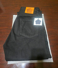 Momotaro Jeans Men's Black Charcoal Wash Cotton Denim Straight Slim Lot.001 picture