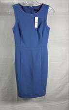 J.Crew Women's Blue Resume Dress Sleeveless Sheath Stretch NWT Sz 00P picture