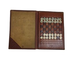 1890s Antique Catlin’s Pocket Chess Set Missing 2 Pieces Decent Condition 6