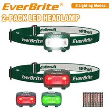 EverBrite 2-PACK LED Headlamp 5 Lighting Modes Flashlight Super Bright Head Lamp picture