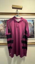 Men’s Fila Short Sleeve Golf Shirt With Black Pattern. Pre-owned picture