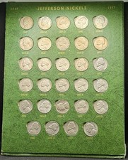 1947-1957 Jefferson Nickel Complete 29 Coin Set Album 1949-S 1950-D 1951-S picture