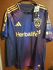 Mens Adidas MLS LA Galaxy Galaxy 2025 Navy Away Authentic Jersey Sz Xl Slim Fit picture