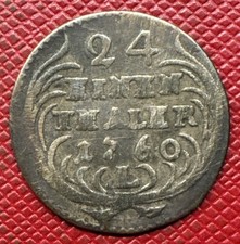 Germany, Saxony 1760-L-EDC Billon 1/24 Thaler. Friedrich August II. KM# 929 picture