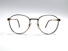New Safilo Matte Gold Tortoise Titanium Oval Glasses Italy NU6 56 20 145 picture