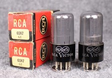 (2) ANOS/NIB RCA 6SN7 GT Smoked Glass Tubes ~ MATCHED PAIR ~ Test @ 122%+ picture