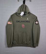 Nike Air Jordan Oklahoma Sooners Hoodie 3XL Men Green Military Appreciation 2025 picture