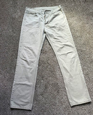 Levi's Men's Beige Denim Jeans Straight Slim Fit Mid Rise Light Wash 5-Pocket picture